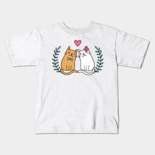 Sweet Cat Lover Art Prints Kids T-Shirt